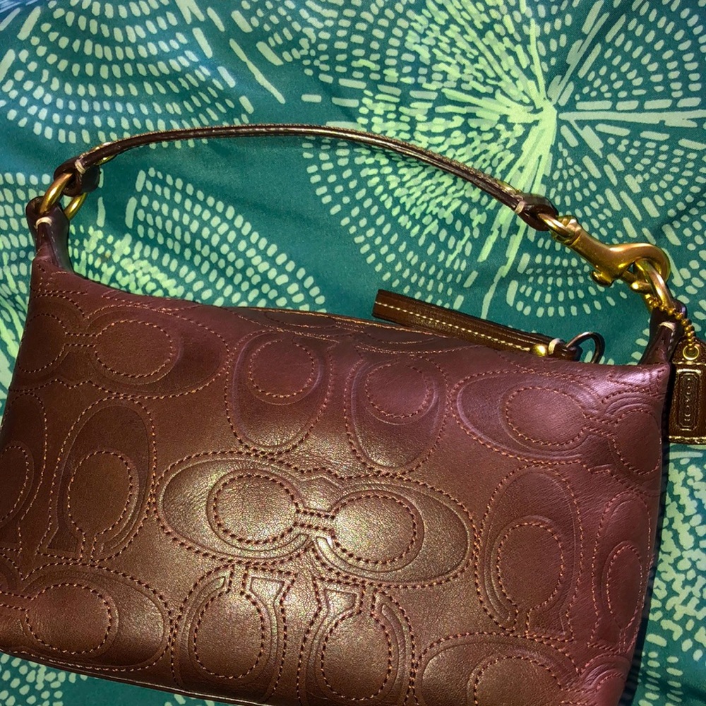 Coach small embossed bag